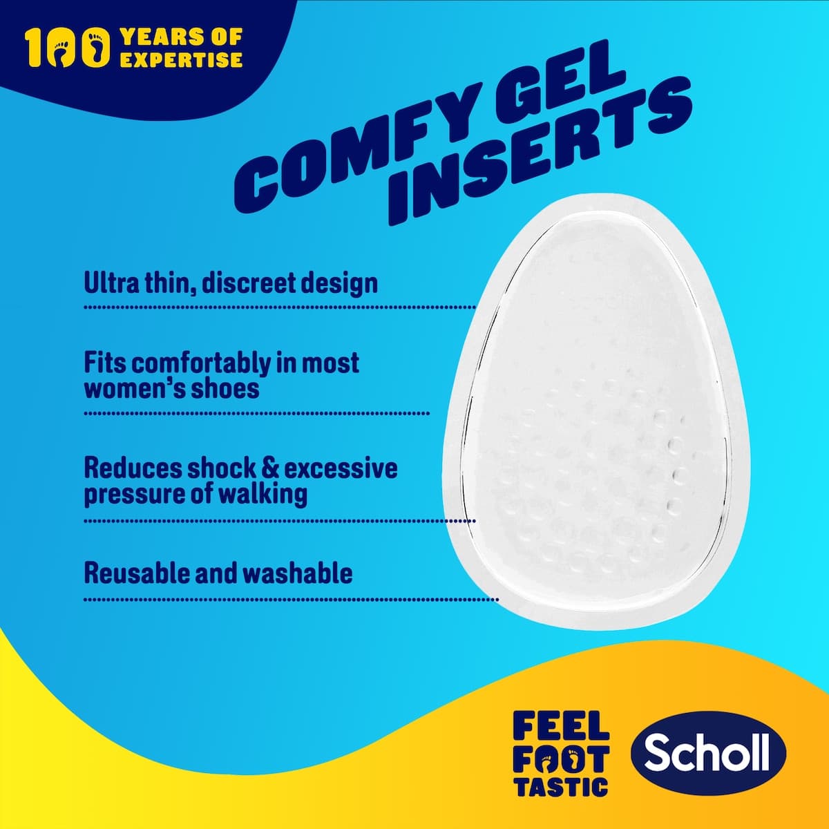 Thumbnail Scholl Party Feet Invisible Gel Heel Cushions 1 Pair