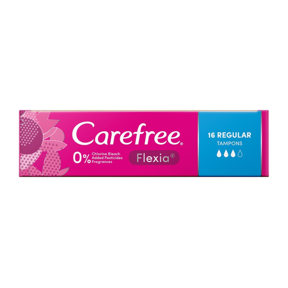 Thumbnail Carefree Flexia Regular Tampons with Wings 16 Pack
