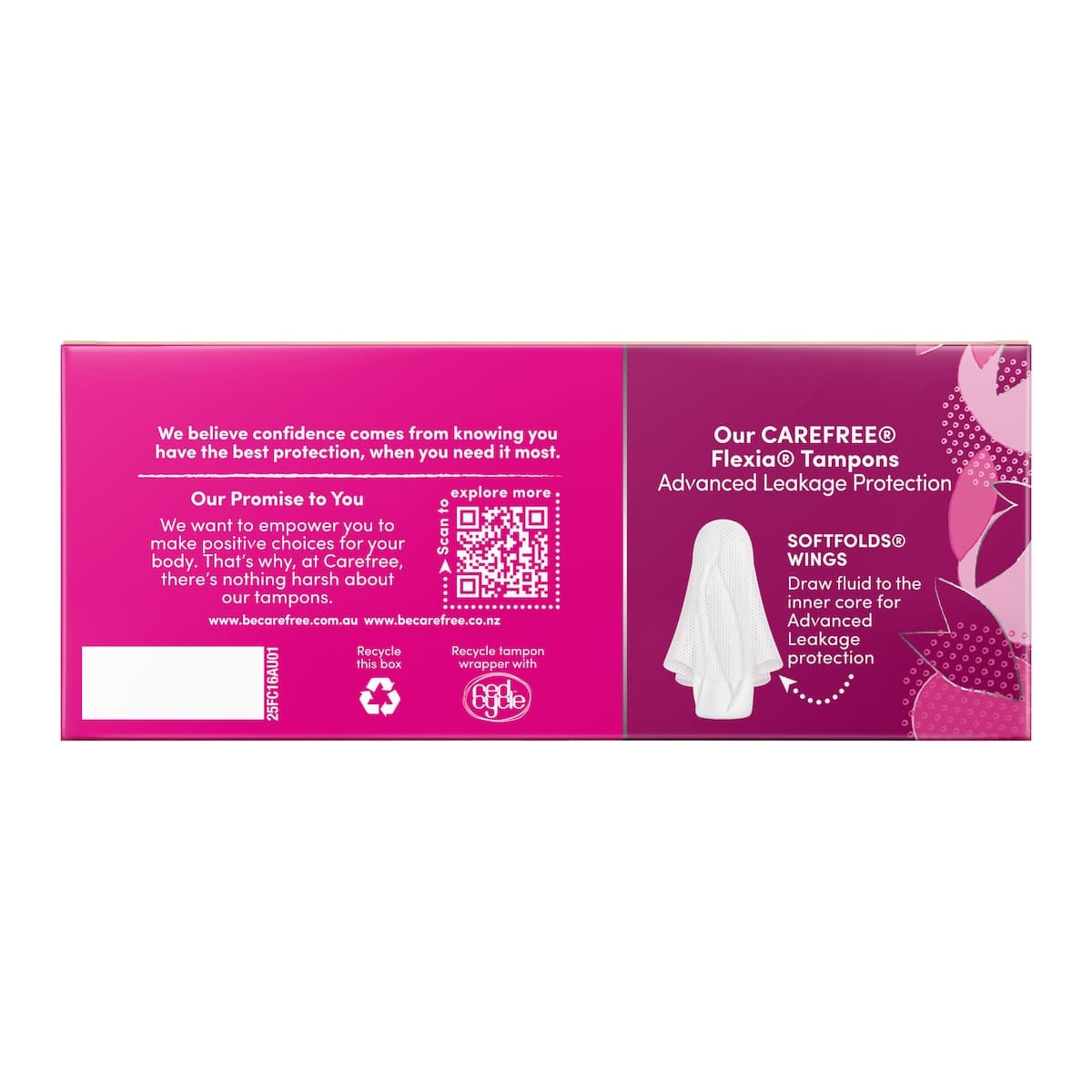 Thumbnail Carefree Flexia Super Tampons with Wings 16 Pack