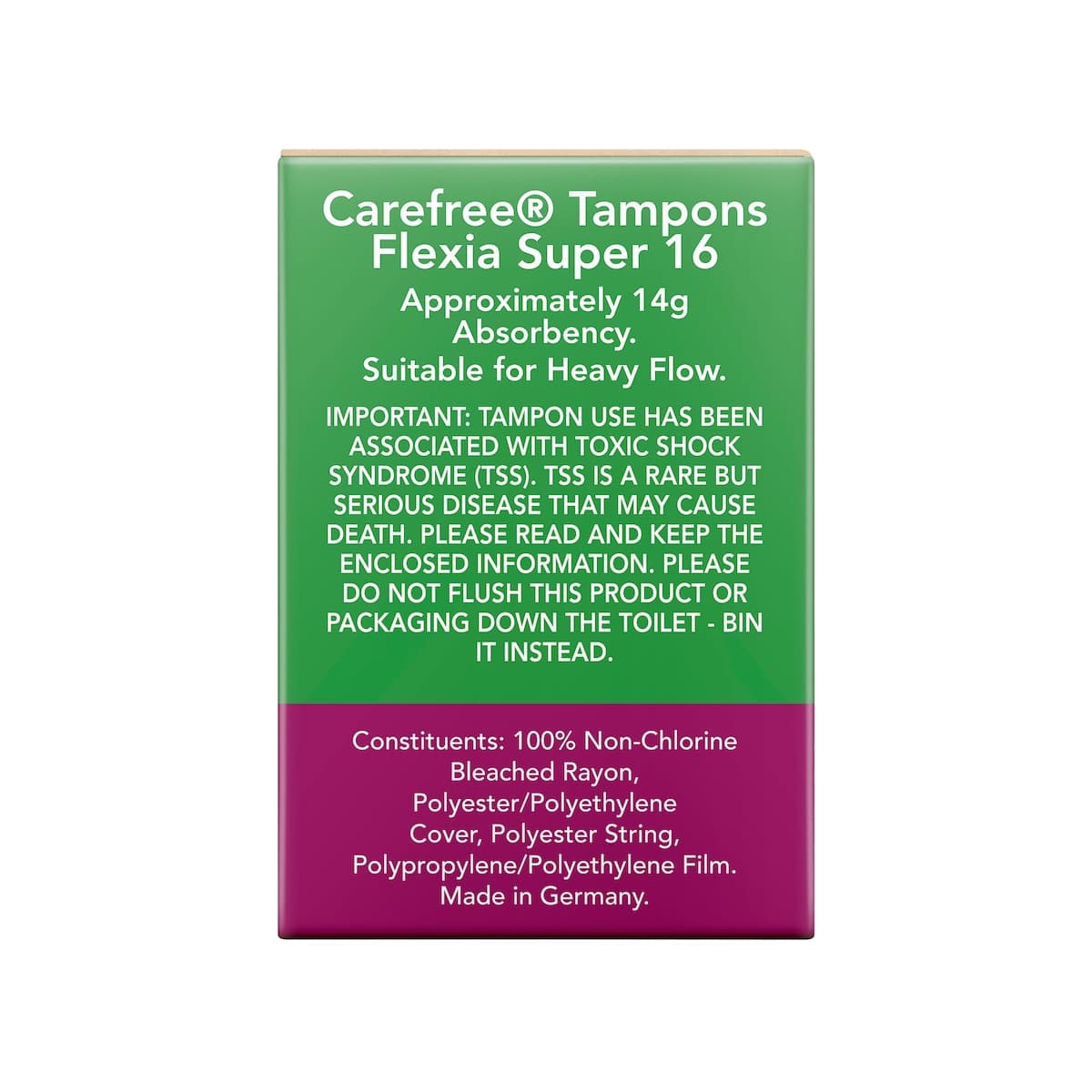 Thumbnail Carefree Flexia Super Tampons with Wings 16 Pack