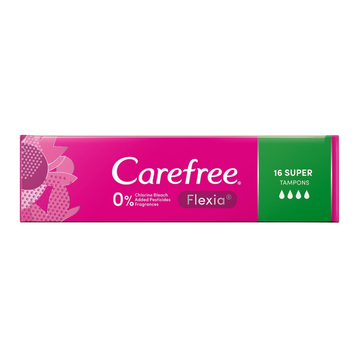 Thumbnail Carefree Flexia Super Tampons with Wings 16 Pack