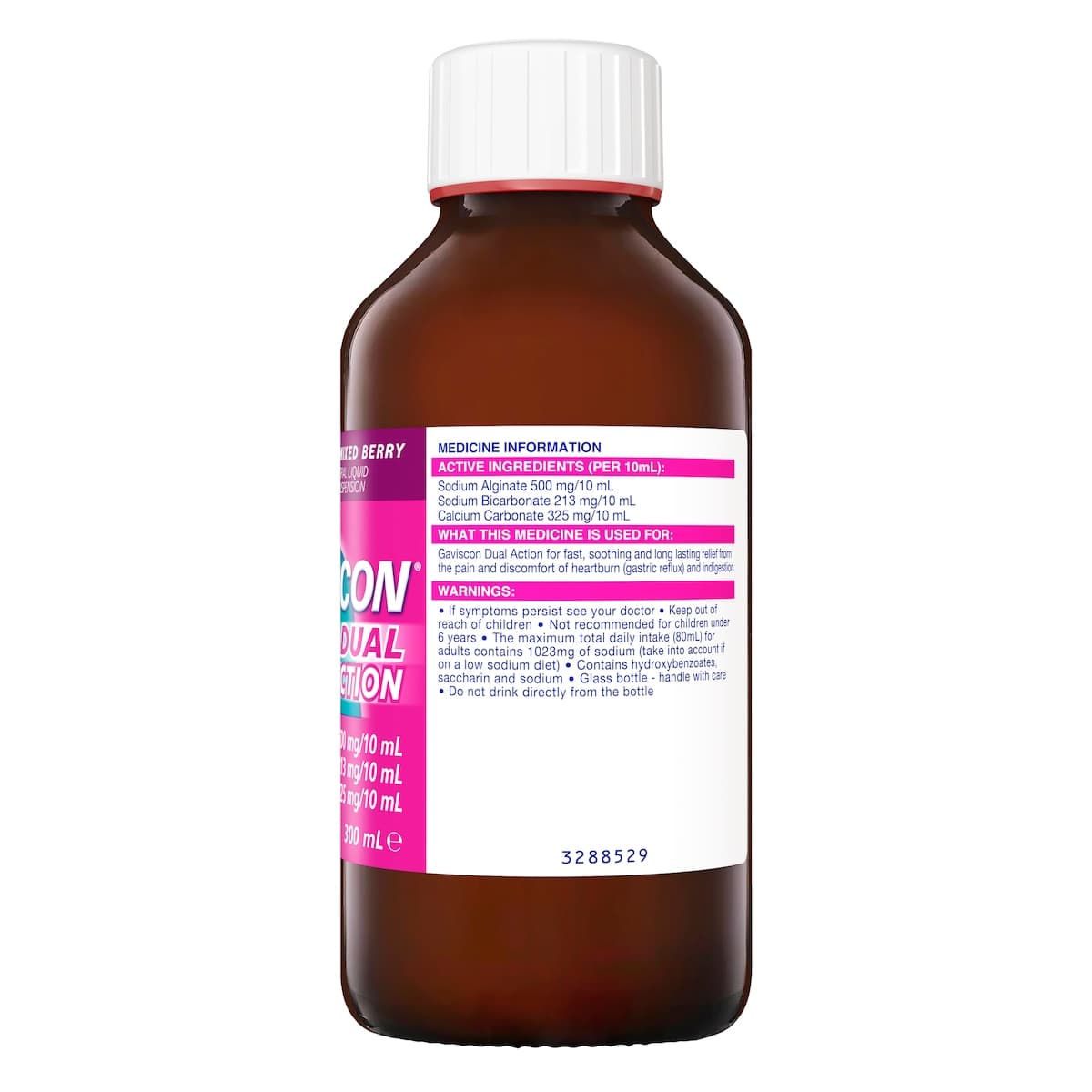 Thumbnail Gaviscon Dual Action Liquid Mixed Berry 300ml