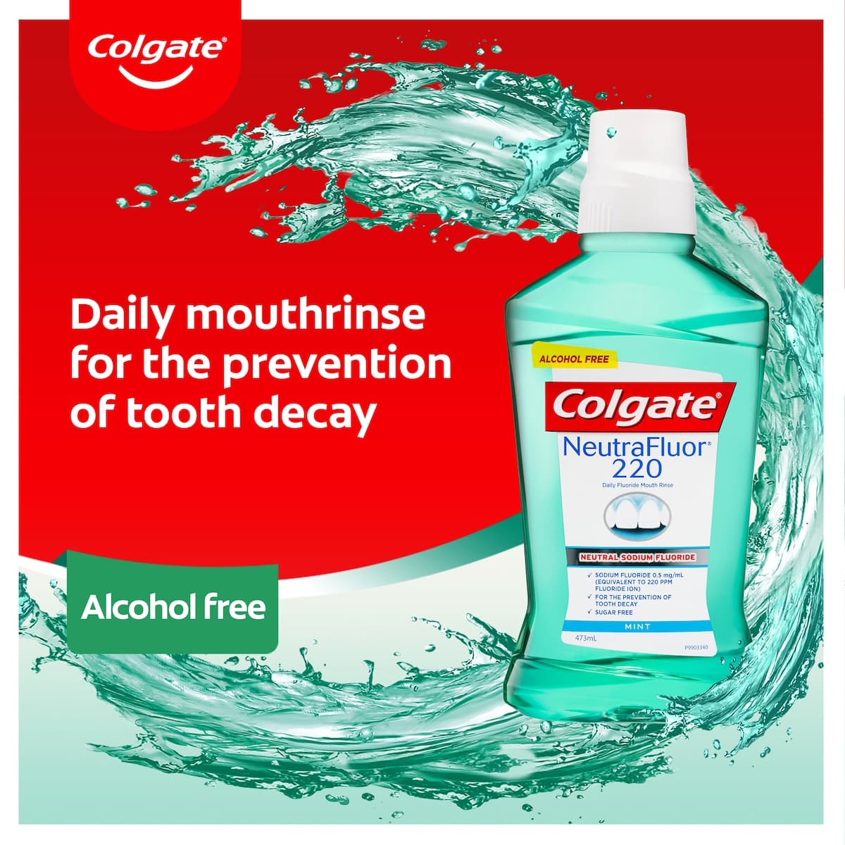 Thumbnail Colgate Neutrafluor 220 Fluoride Mouthwash Alcohol Free 473ml