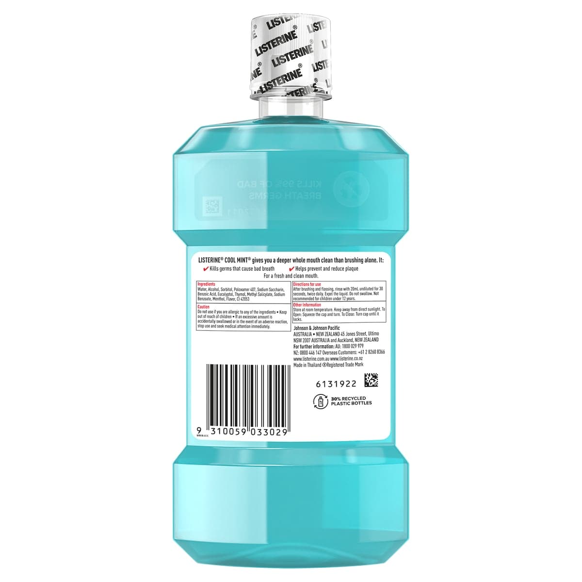 Thumbnail Listerine Cool Mint Antibacterial Mouthwash 250ml
