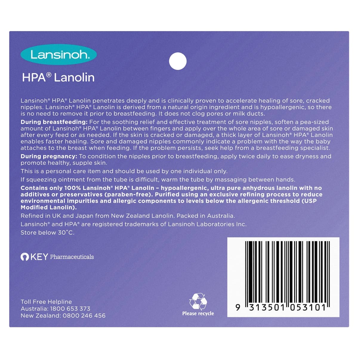 Thumbnail Lansinoh HPA Lanolin Nipple Cream 50g