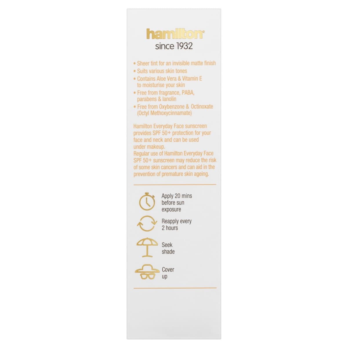 Thumbnail Hamilton Sunscreen Everyday Face Lotion SPF 50+ 75g