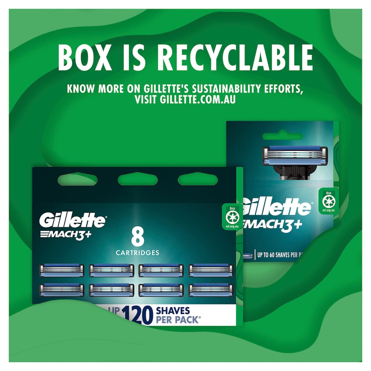 Thumbnail Gillette Mach3 Plus Refill Blades 8 Pack