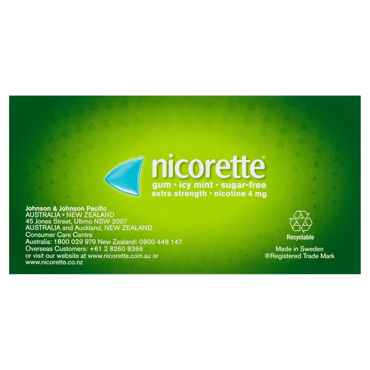 Thumbnail Nicorette Quit Smoking Nicotine Gum 4mg Icy Mint 75 Pack