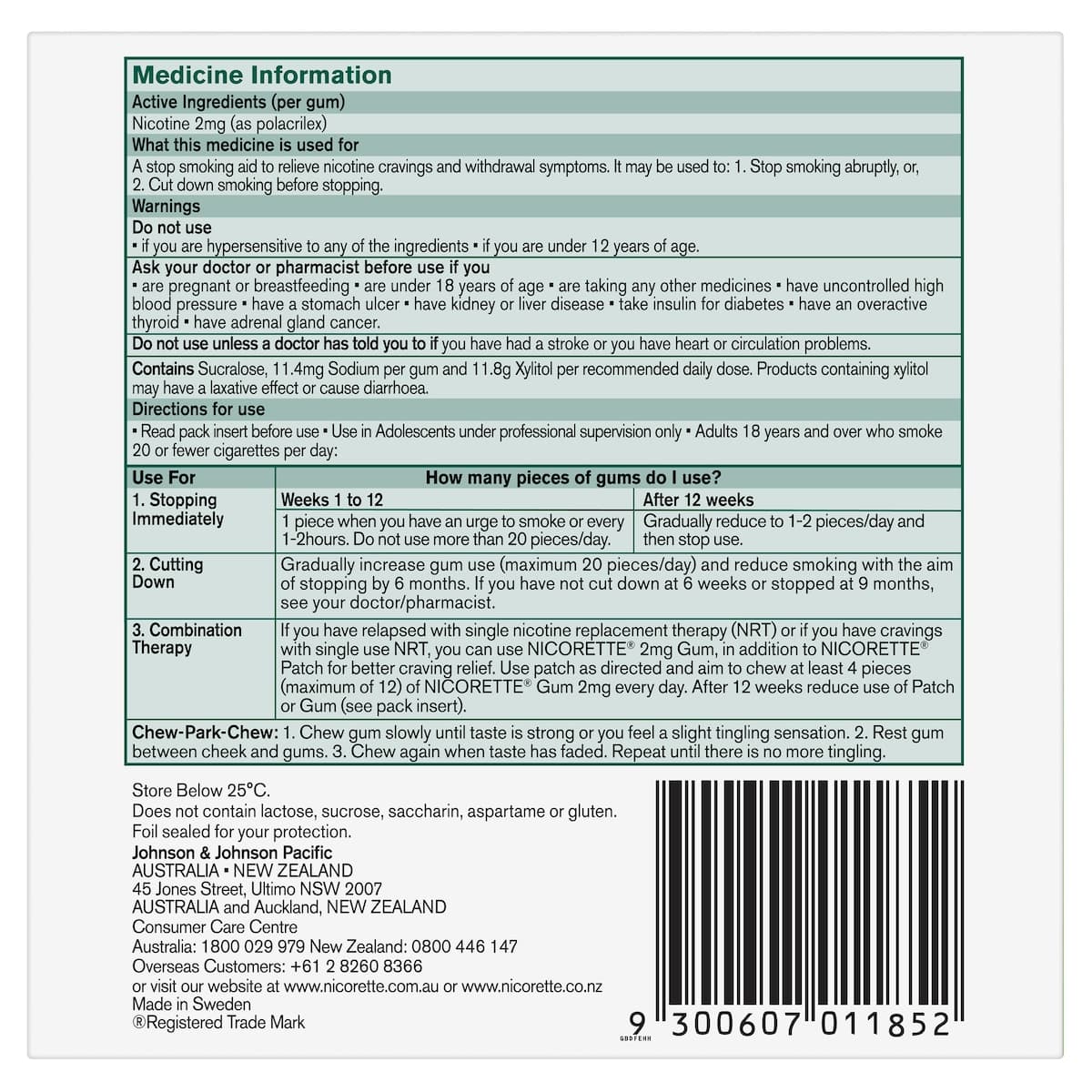 Thumbnail Nicorette Quit Smoking Nicotine Gum Fresh Fruit 2mg 150 Pack