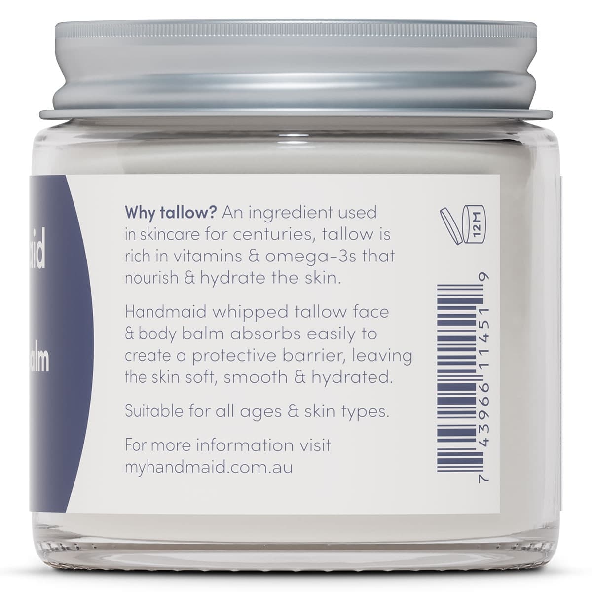 Thumbnail Handmaid Whipped Tallow Face and Body Balm Lavender 80g