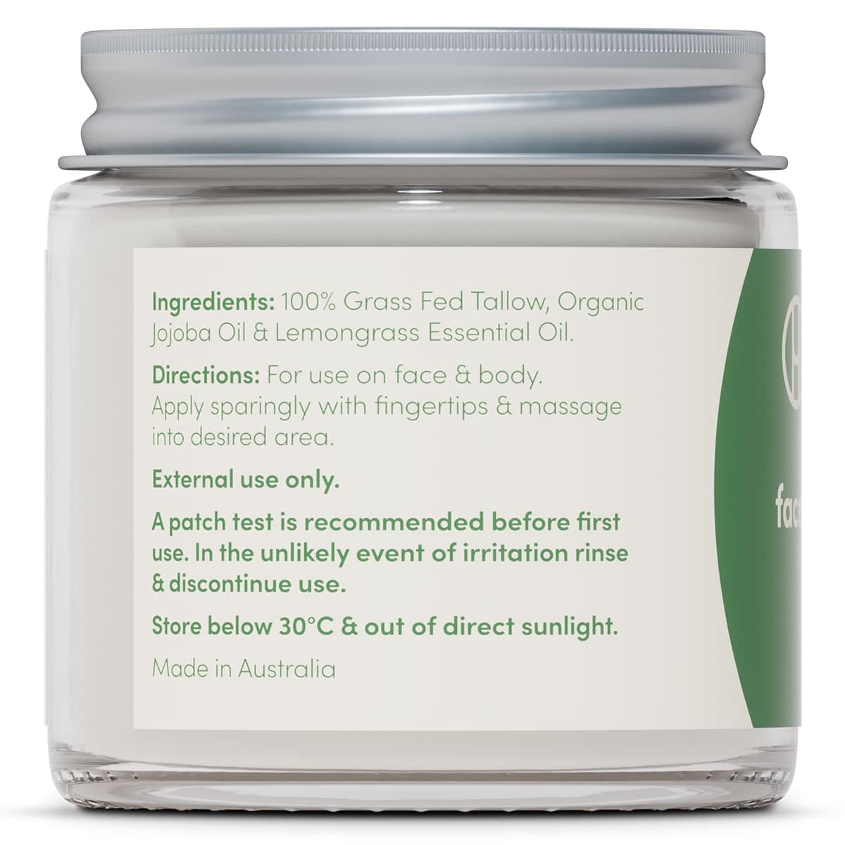 Thumbnail Handmaid Whipped Tallow Face and Body Balm Lemongrass 80g