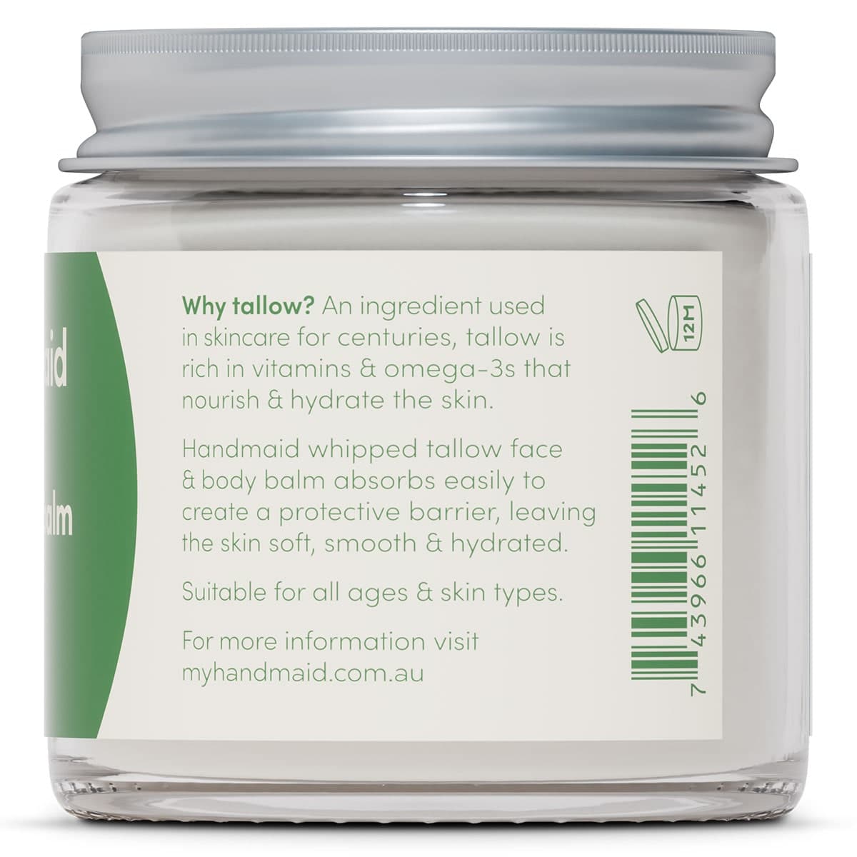 Thumbnail Handmaid Whipped Tallow Face and Body Balm Lemongrass 80g