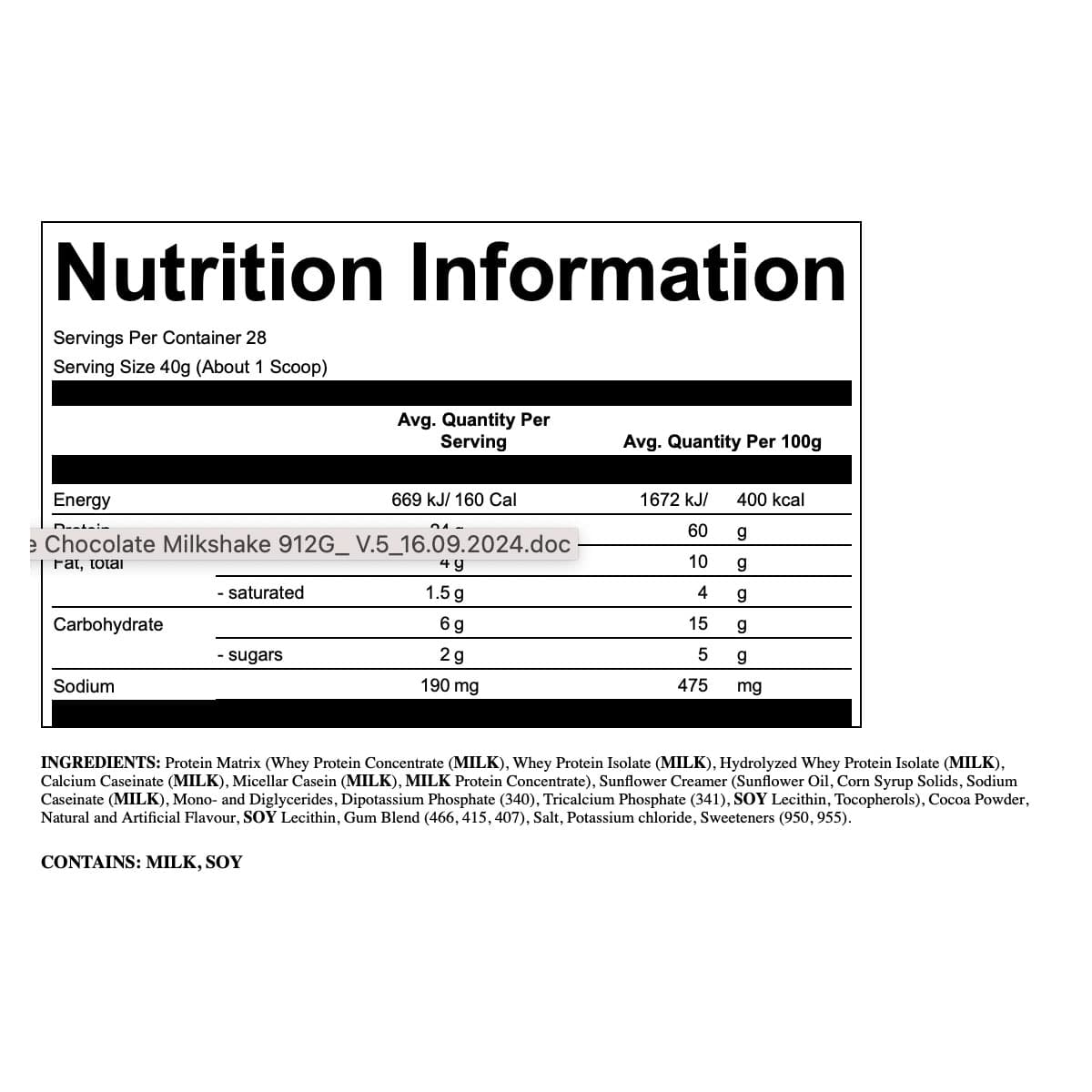 Thumbnail BSN Syntha 6 Edge Protein Powder Chocolate Milkshake 1.12Kg