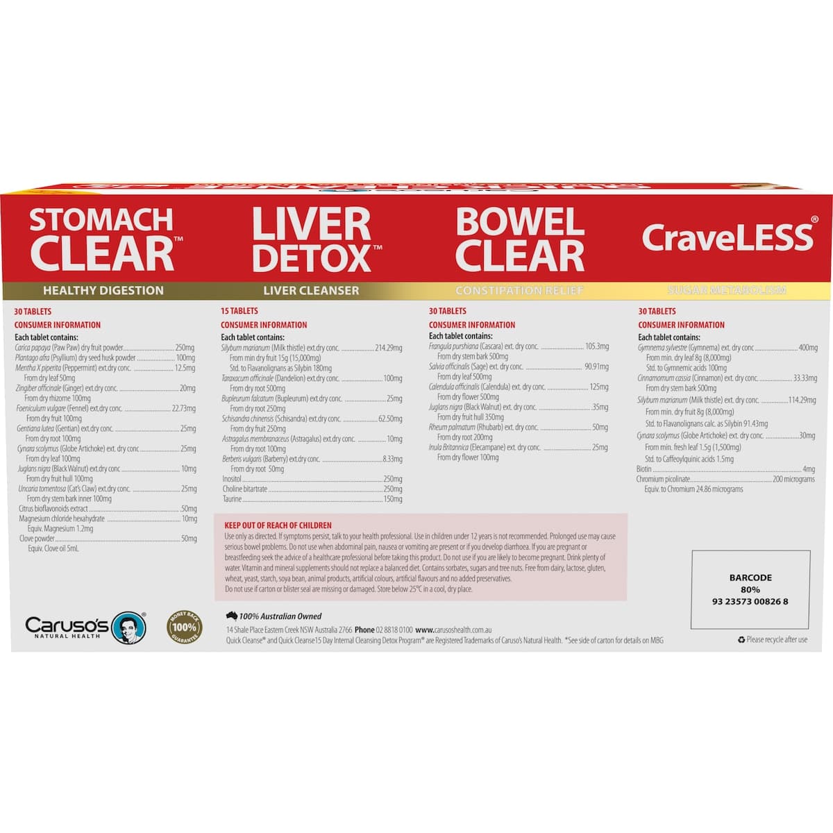 Thumbnail Carusos Quick Cleanse 15 Day Detox Program (New Formula)