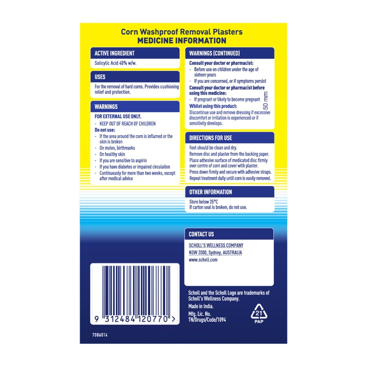 Thumbnail Scholl Corn Removal Plasters Washproof 8 Pack
