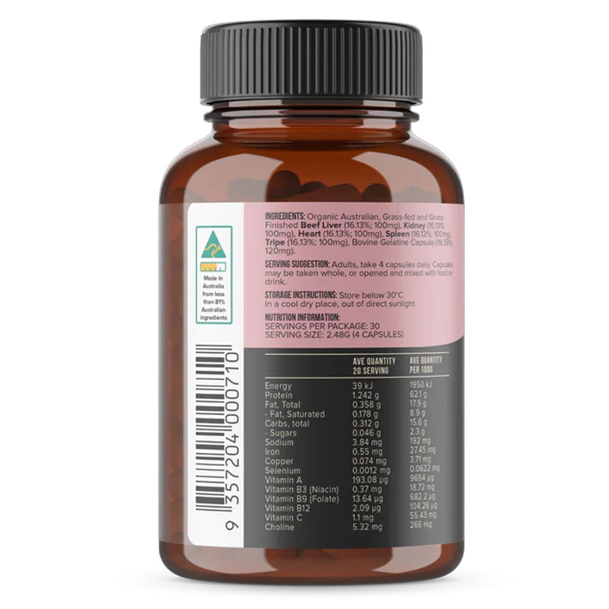 Thumbnail Chief Organic Beef Offal Multivitamin 120 Capsules