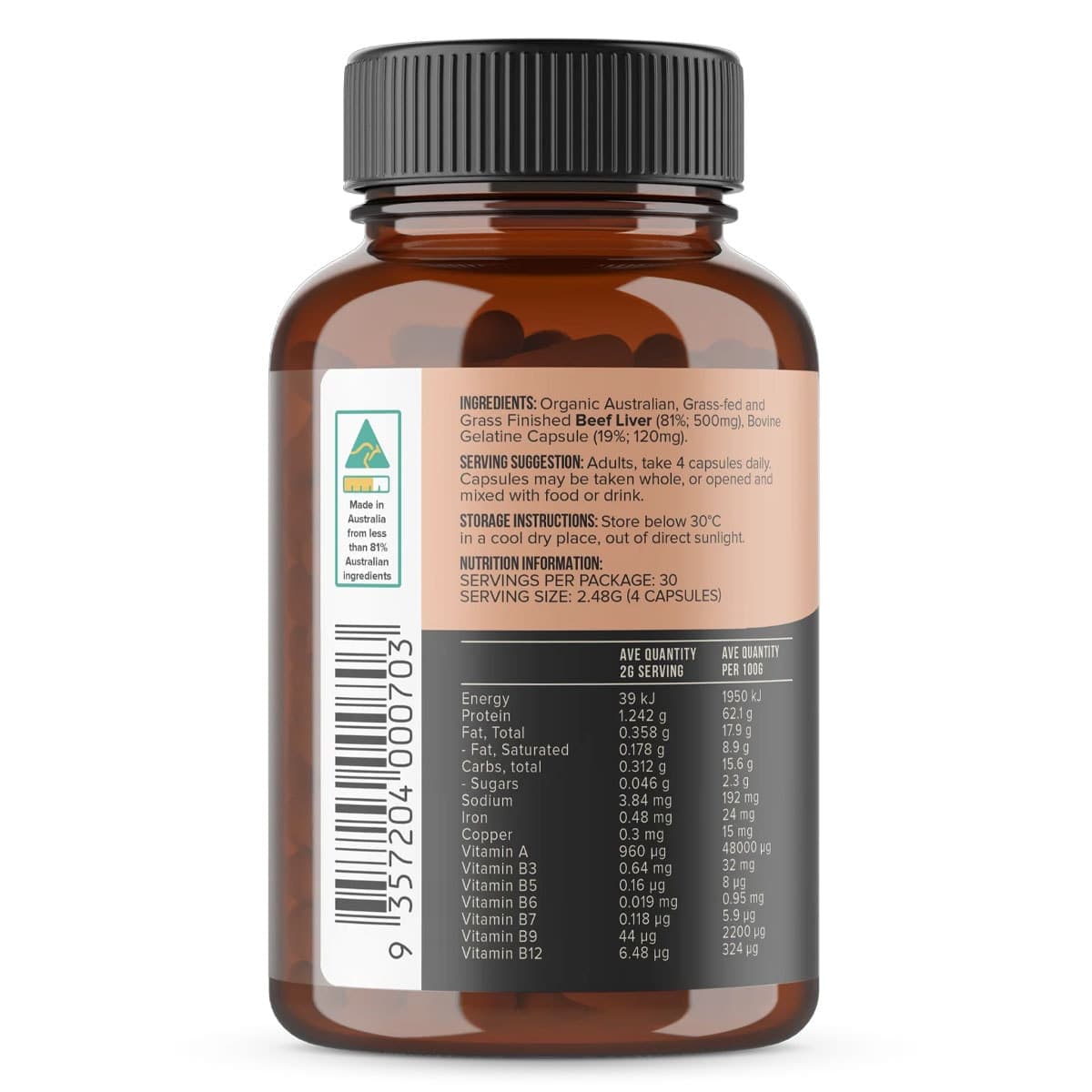 Thumbnail Chief Organic Beef Liver 120 Capsules