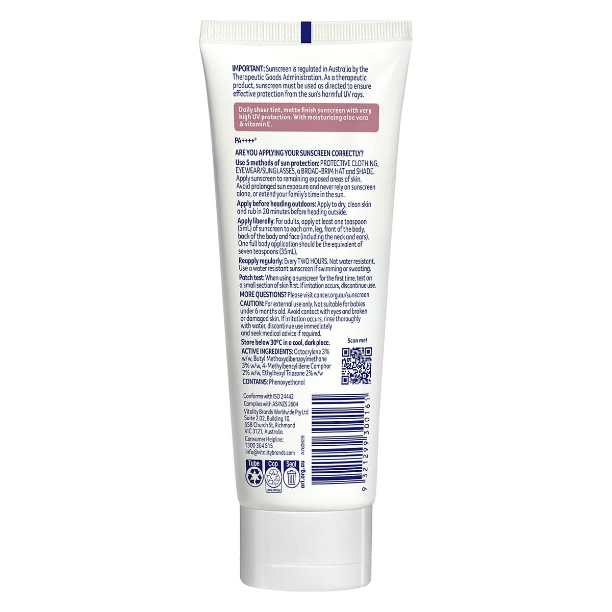Thumbnail Cancer Council Face Day Wear Moisturiser Matte Light Tint SPF50+ 75ml