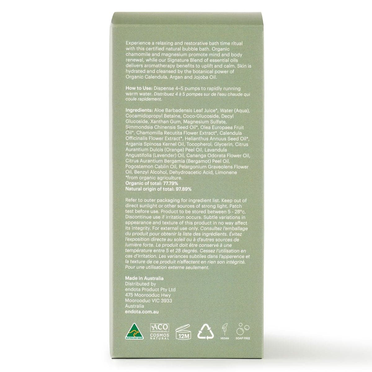 Thumbnail Endota Organics Signature Blend Bubble Bath 250ml