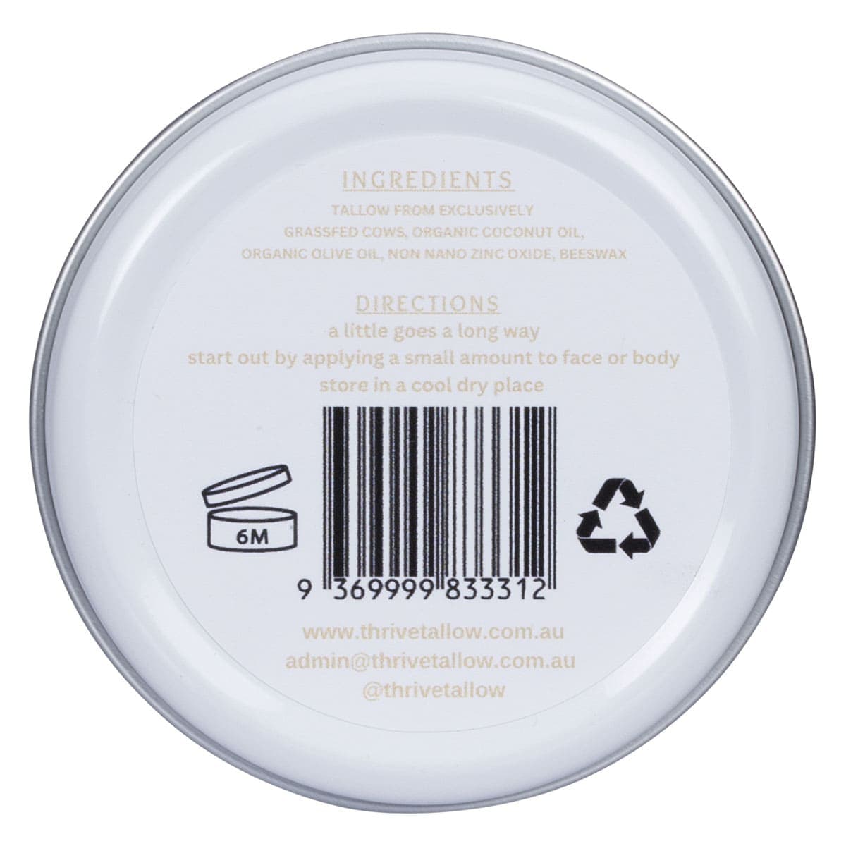 Thumbnail Thrive Tallow Non Tinted Sun Balm with Zinc 70ml