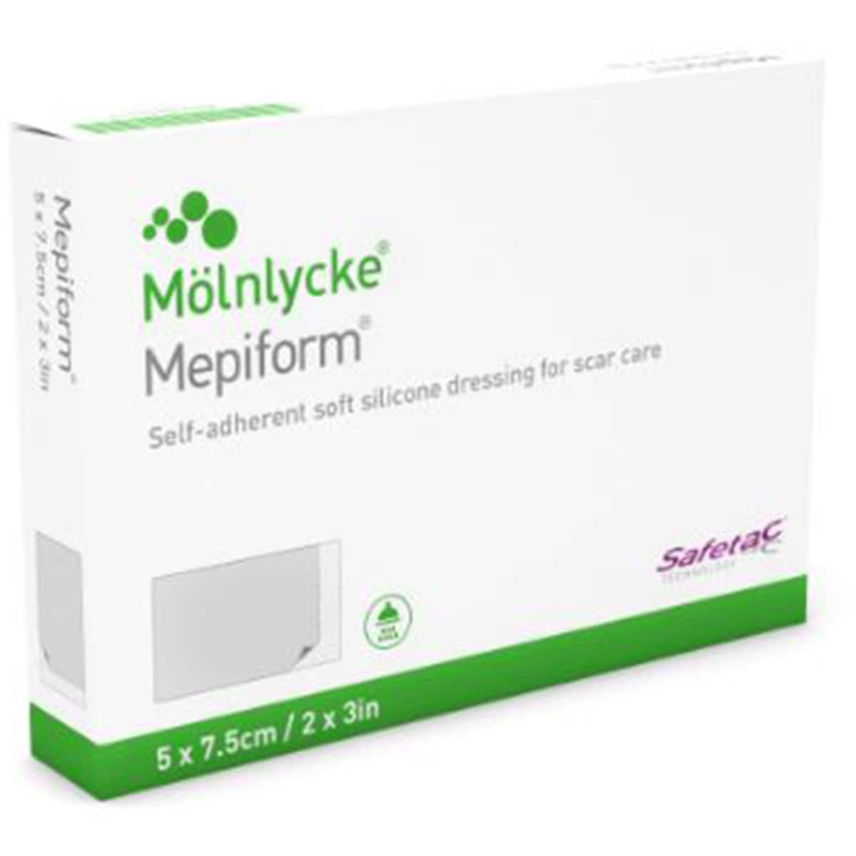 Thumbnail Mepiform Wound Dressing 293200 5cm x 7.5cm 5 Pack