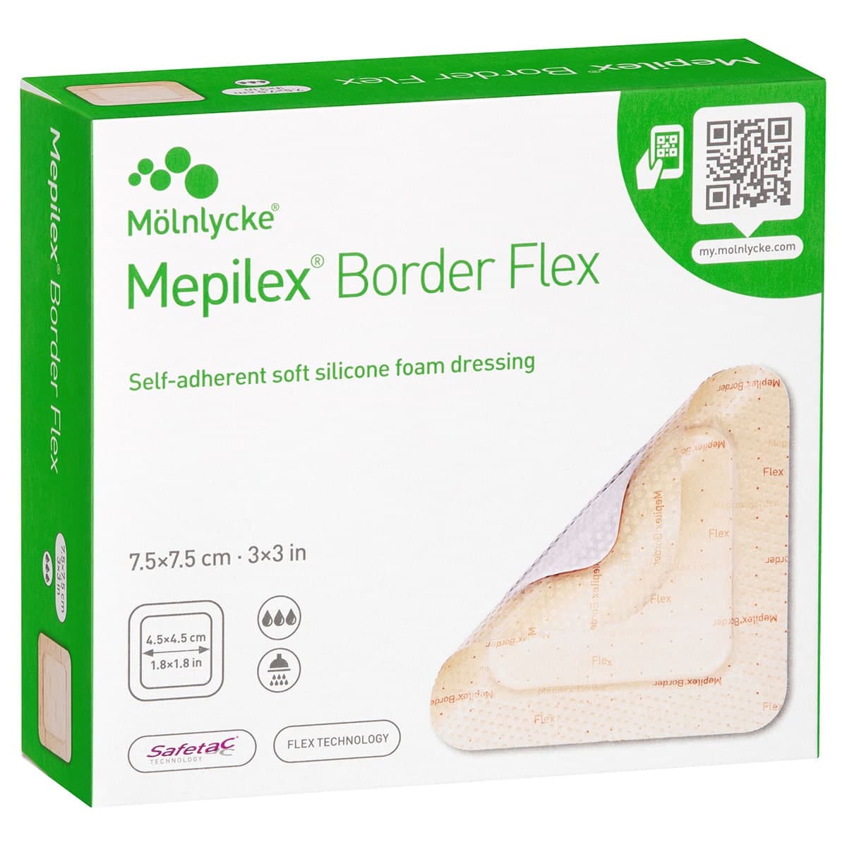 Thumbnail Mepilex Border Flex Dressing 595211 7.5cm x 7.5cm 10 Pack