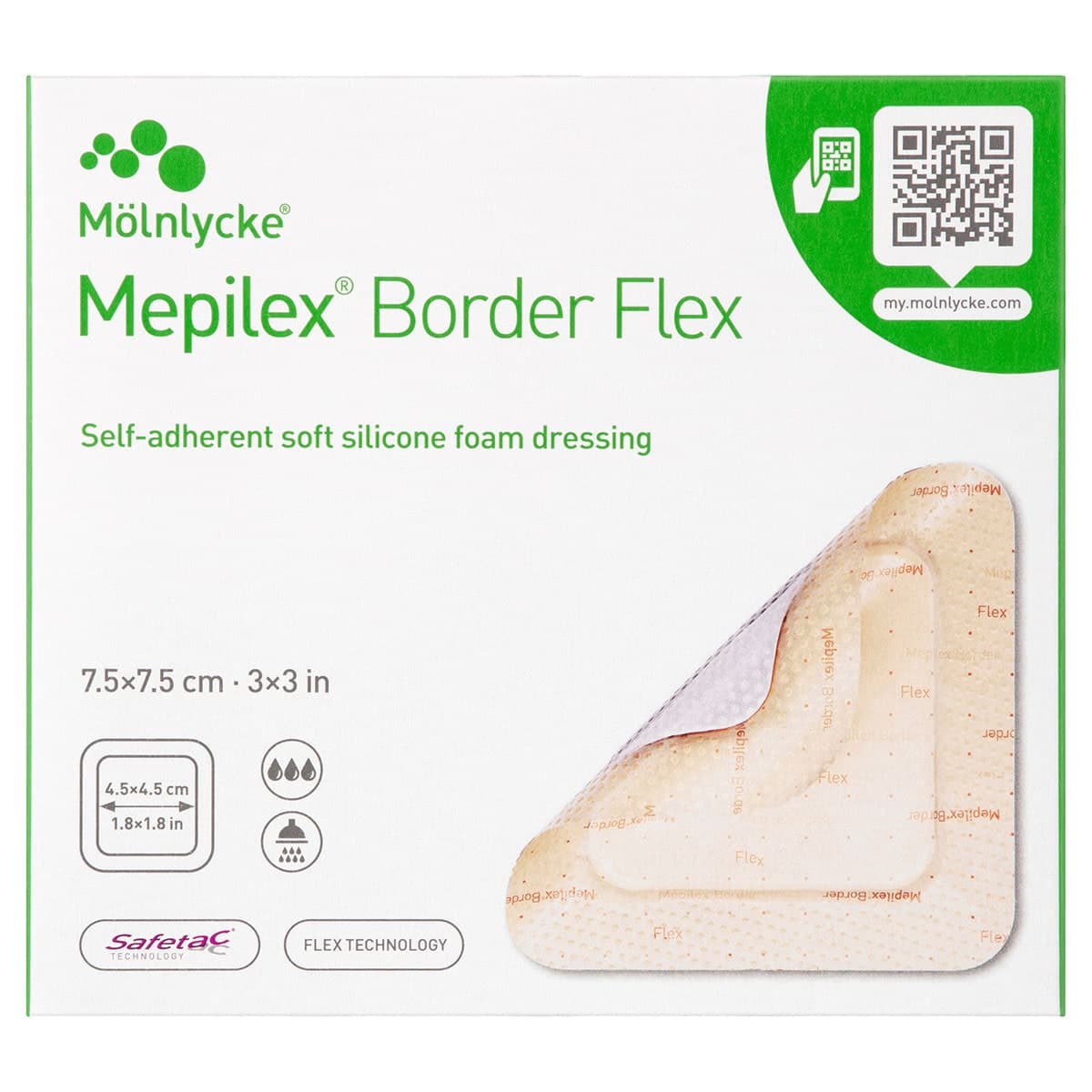 Thumbnail Mepilex Border Flex Dressing 595211 7.5cm x 7.5cm 10 Pack