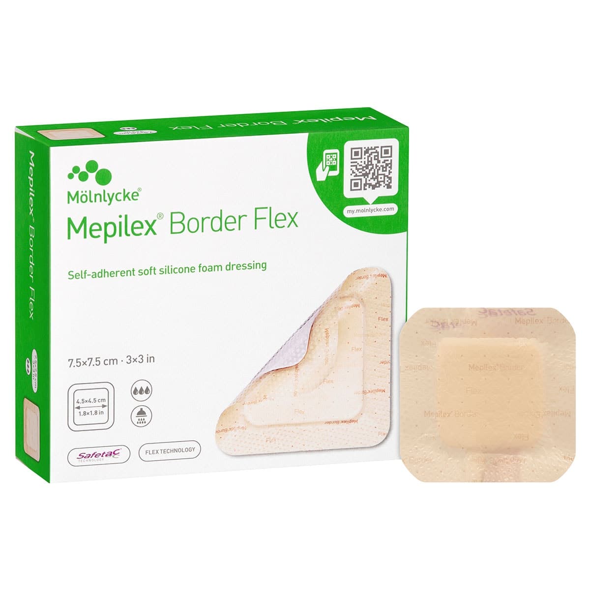 Thumbnail Mepilex Border Flex Dressing 595211 7.5cm x 7.5cm 10 Pack