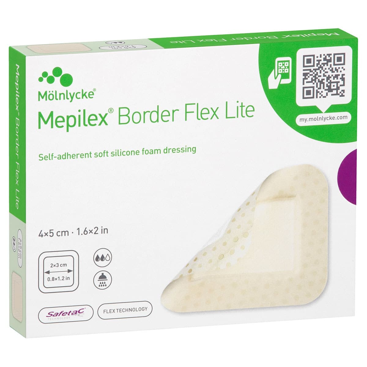 Thumbnail Mepilex Border Flex Lite Wound Dressing 581011 4cm x 5cm 10 Pack