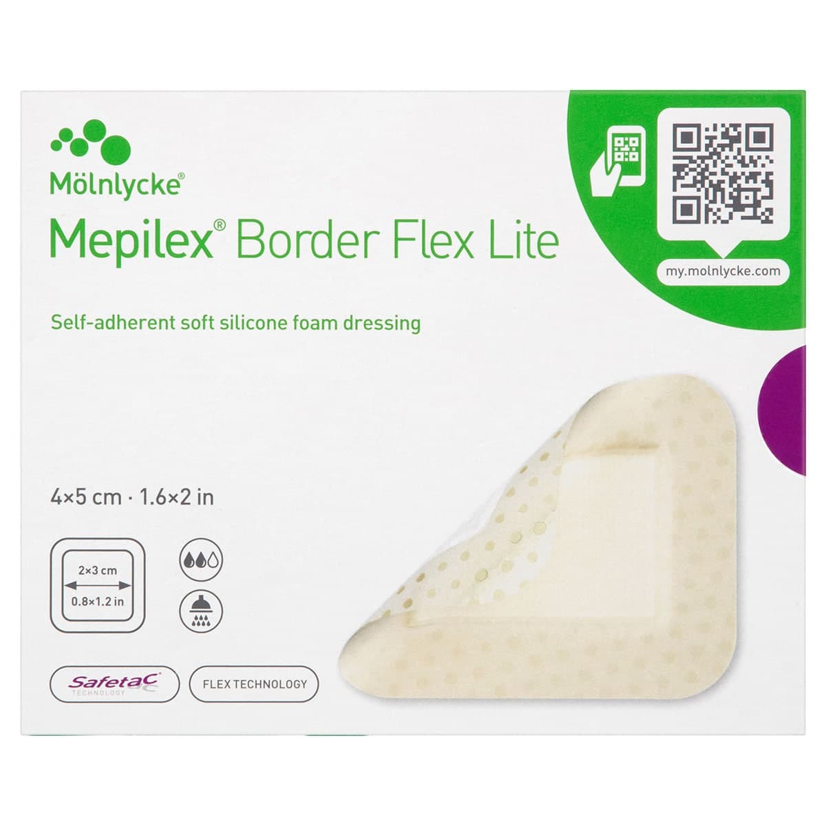Thumbnail Mepilex Border Flex Lite Wound Dressing 581011 4cm x 5cm 10 Pack