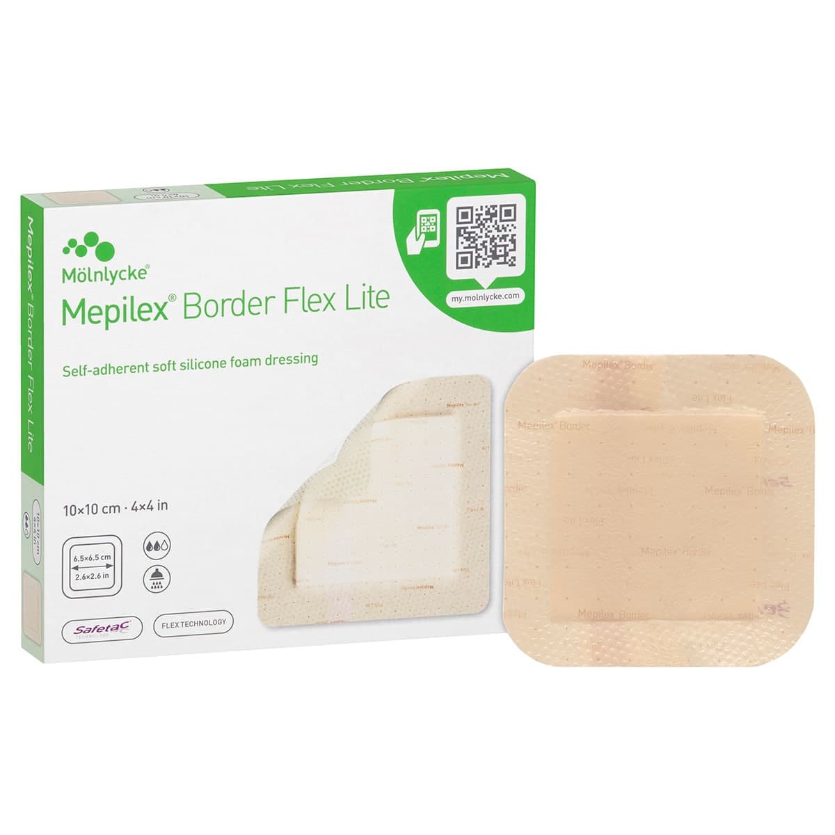 Thumbnail Mepilex Border Flex Lite Wound Dressing 581300 10cm x 10cm 5 Pack