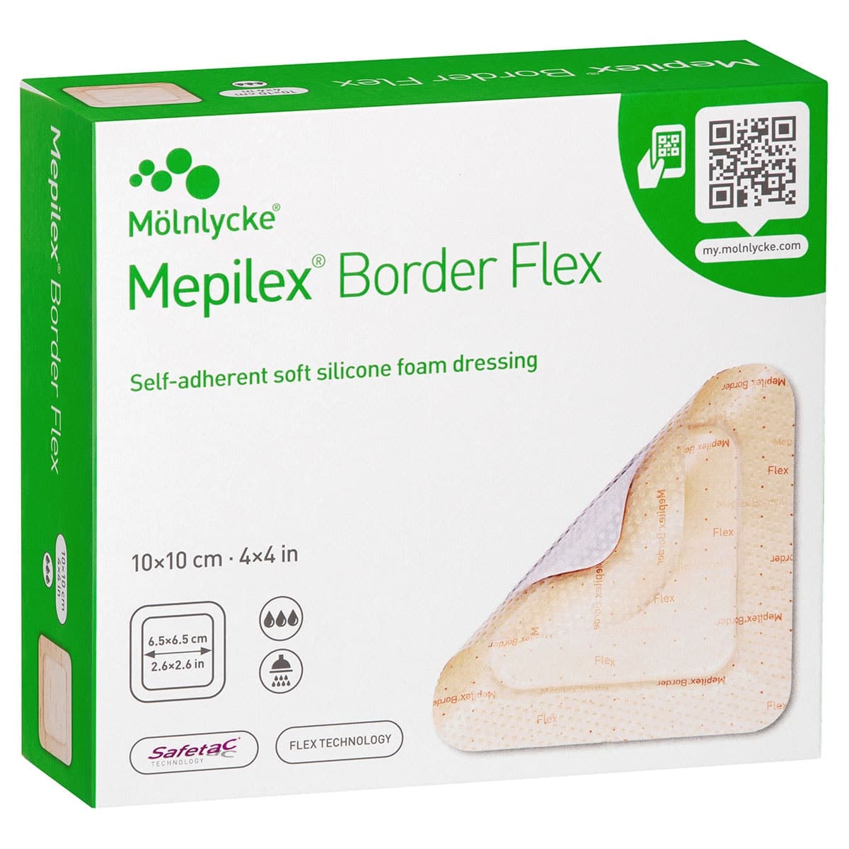 Thumbnail Mepilex Border Flex Wound Dressing 595311 10cm x 10cm 10 Pack
