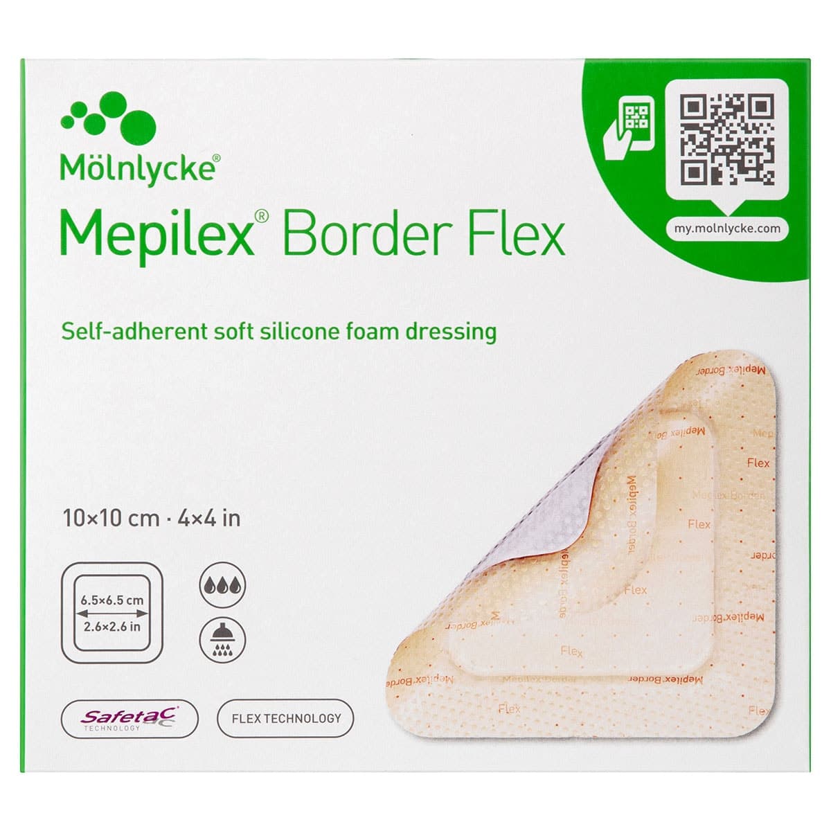 Thumbnail Mepilex Border Flex Wound Dressing 595311 10cm x 10cm 10 Pack