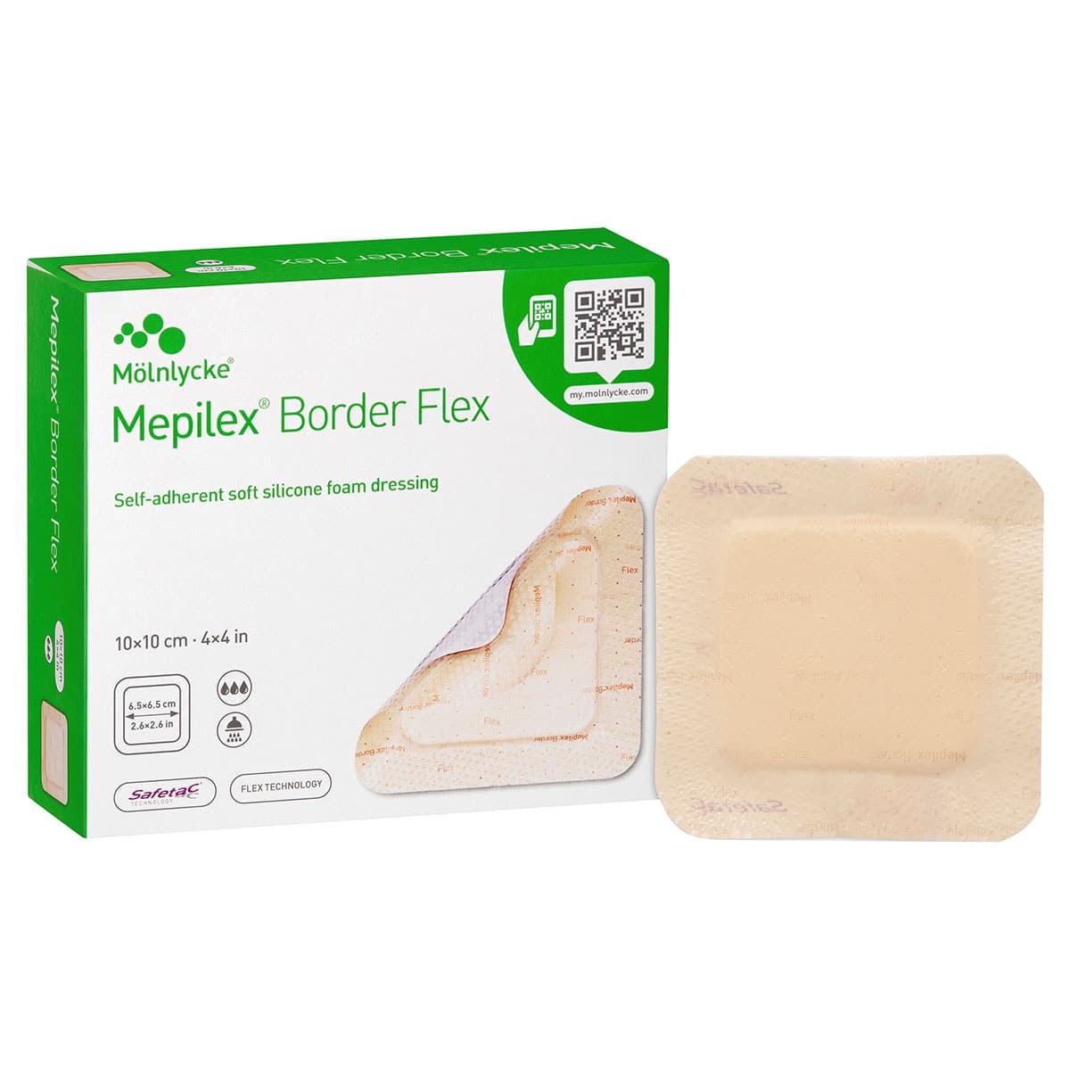 Thumbnail Mepilex Border Flex Wound Dressing 595311 10cm x 10cm 10 Pack