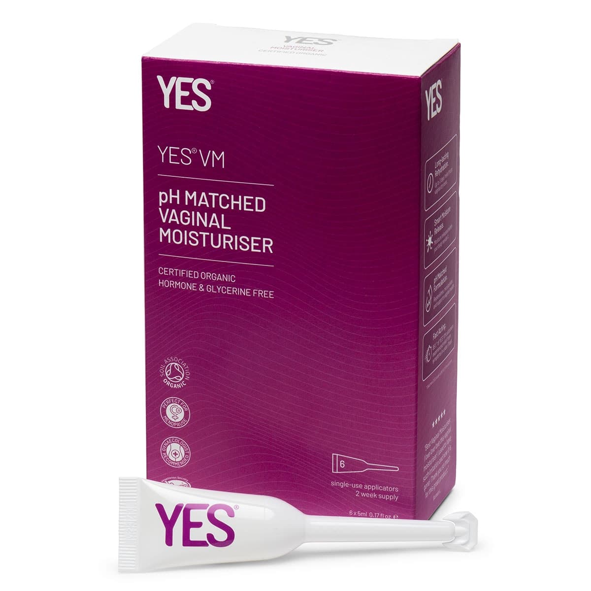Thumbnail Yes Organic Lubricants VM Vaginal Moisturiser Applicators 5ml x 6 Pack