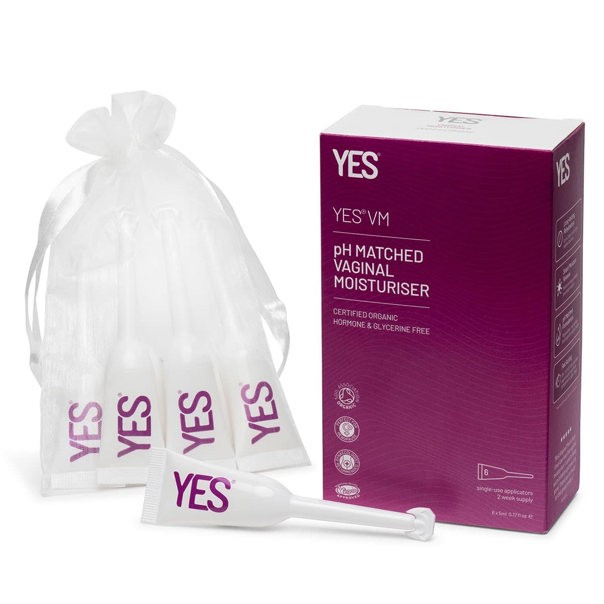 Thumbnail Yes Organic Lubricants VM Vaginal Moisturiser Applicators 5ml x 6 Pack