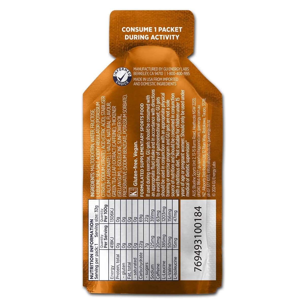 Thumbnail GU Energy Gel Salted Caramel 32g