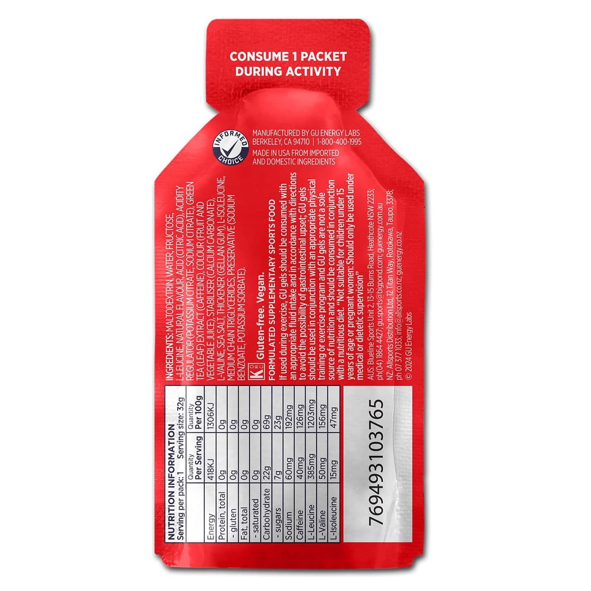 Thumbnail GU Energy Gel Cola Me Happy 32g