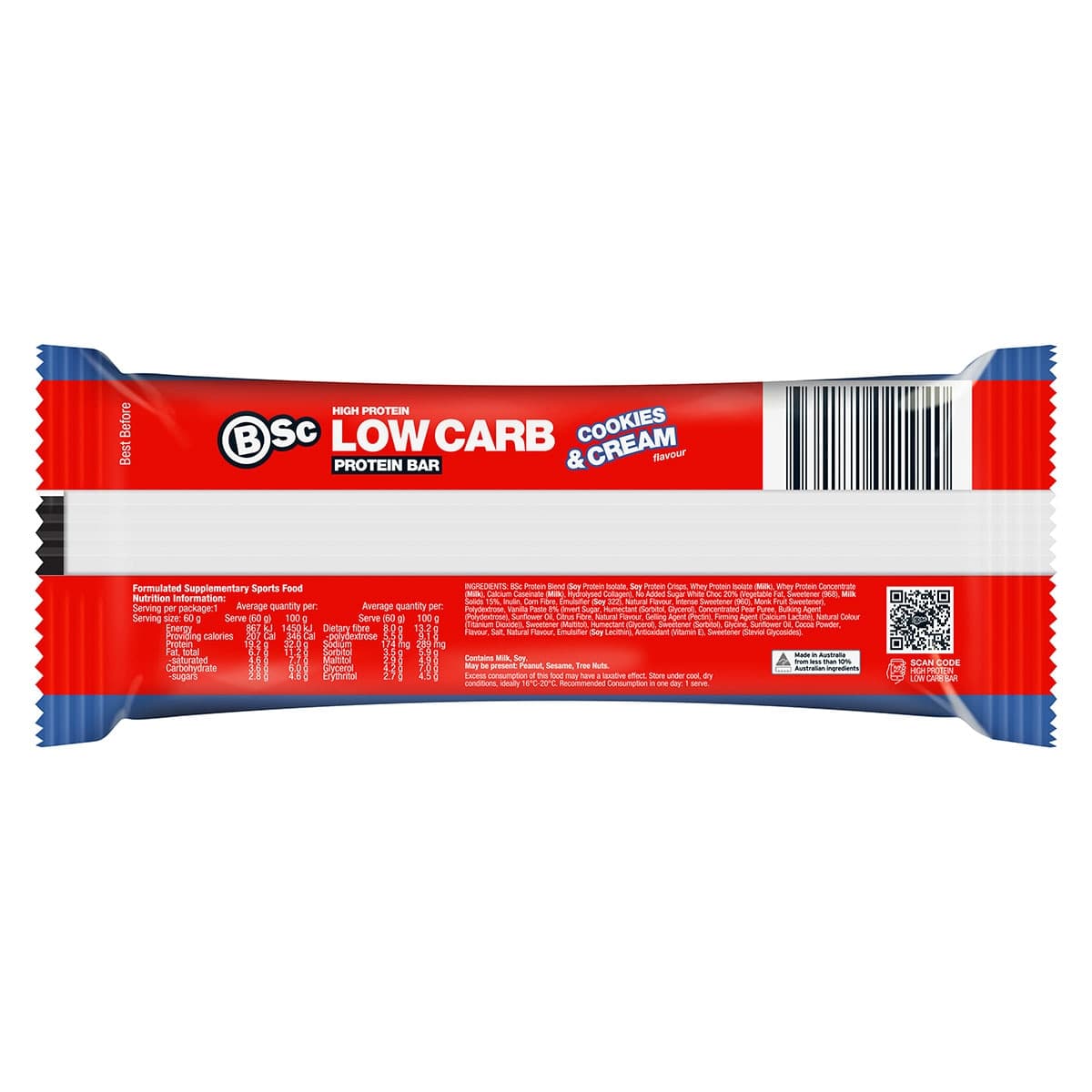 Thumbnail BSc High Protein Low Carb Bar Cookies & Cream 12 x 60g