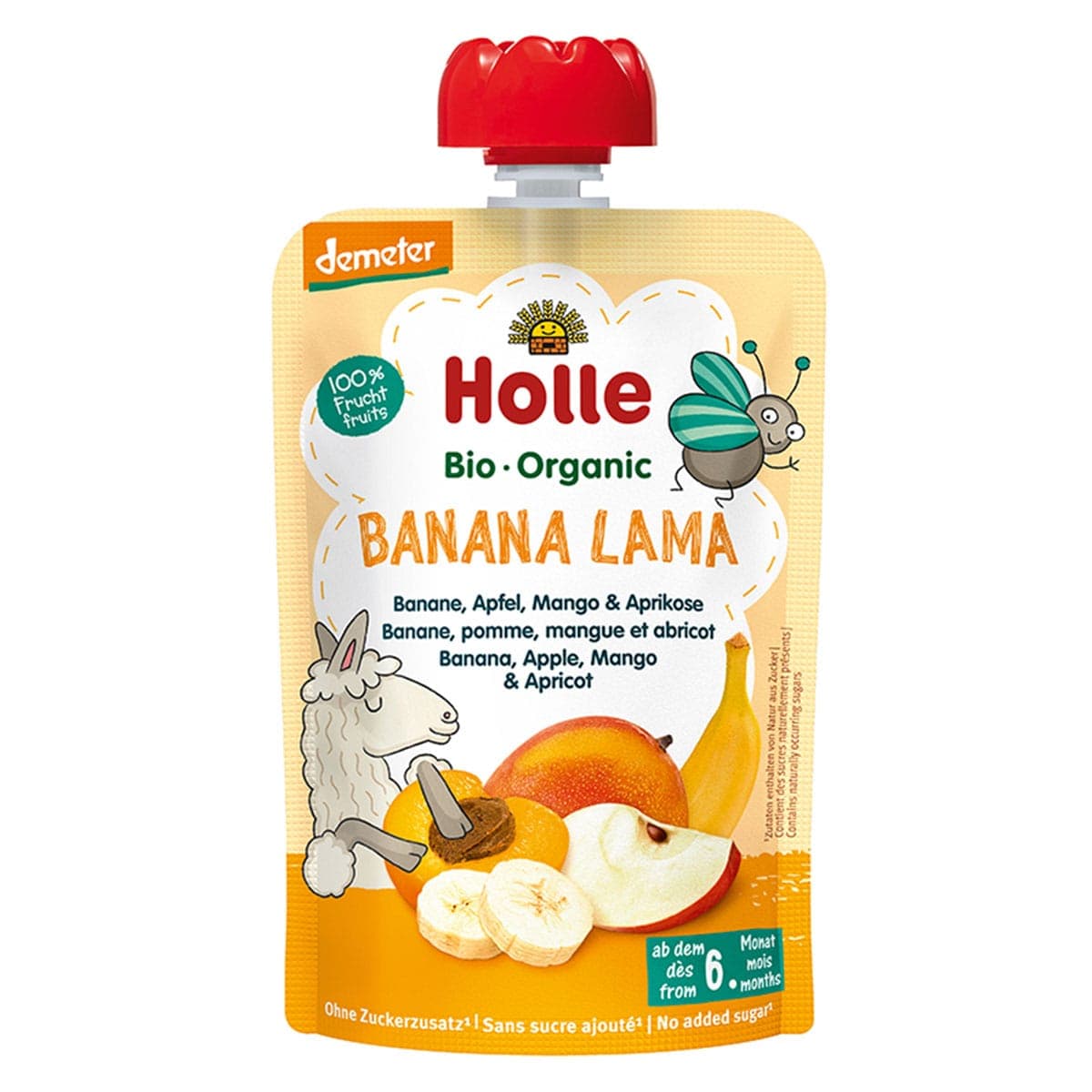 Thumbnail Holle Organic Banana Lama - Banana Apple Mango & Apricot Puree 100g