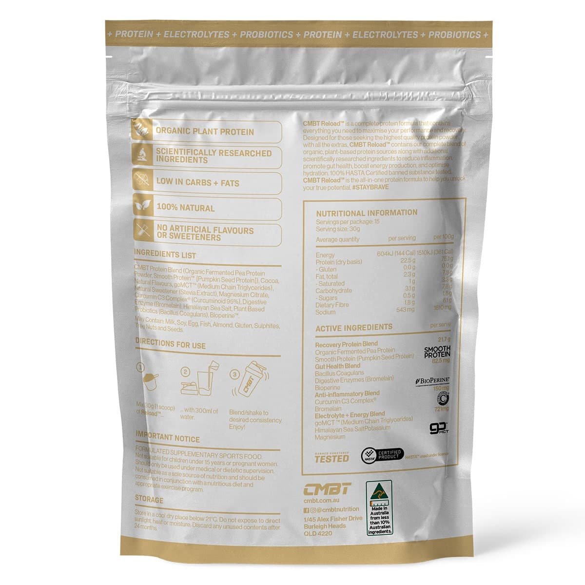 Thumbnail CMBT Reload Protein Powder Vanilla 450g