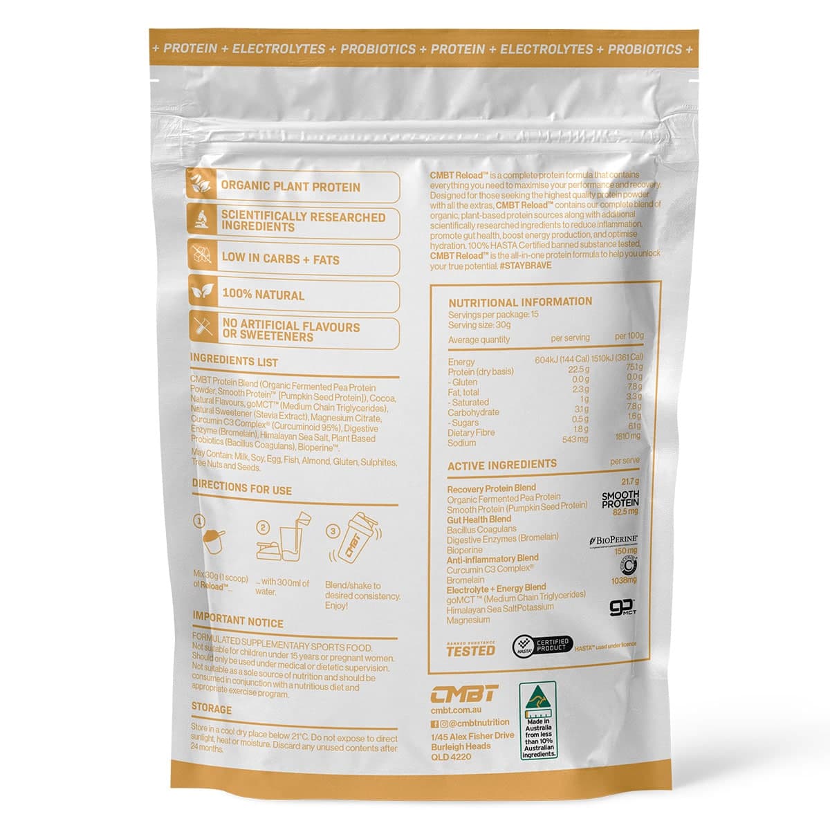 Thumbnail CMBT Reload Protein Powder Salted Caramel 450g
