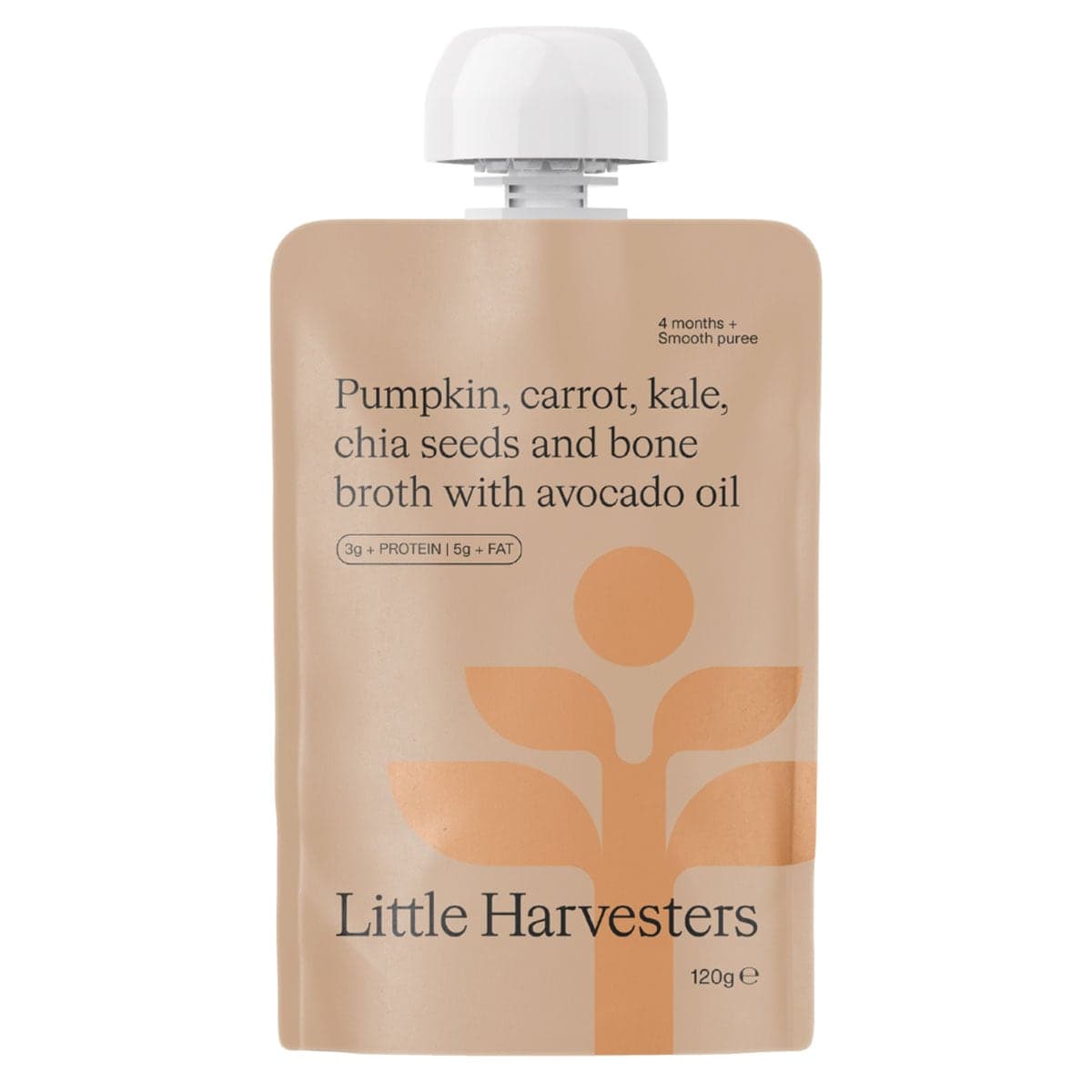 Thumbnail Little Harvesters Pumpkin and Kale Puree Pouch 4months+ - 120g