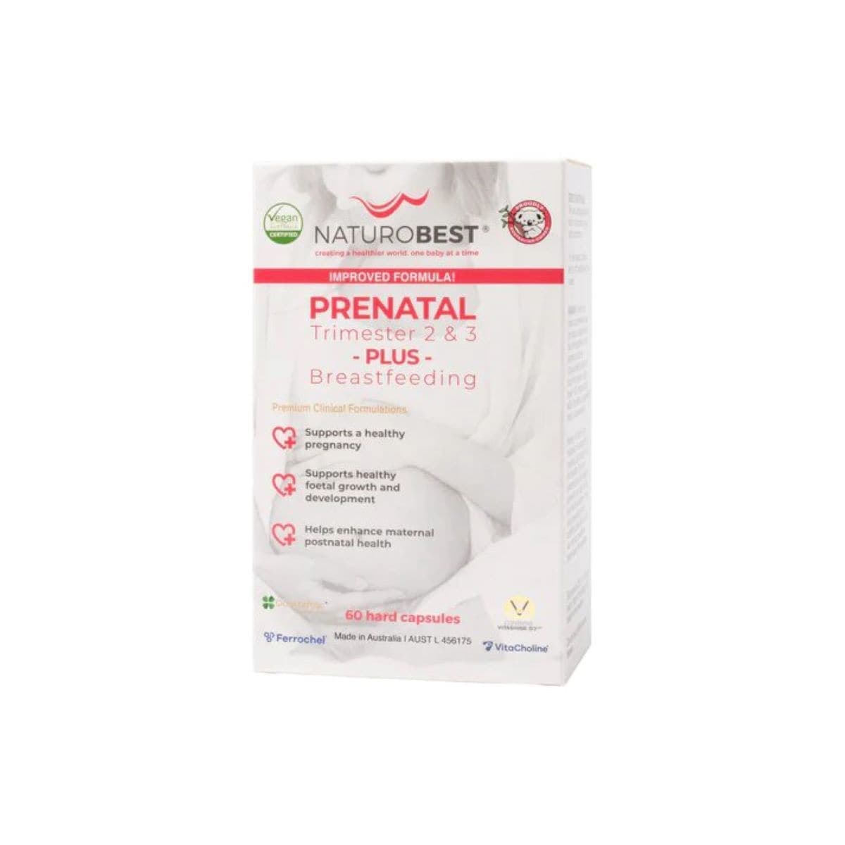 Thumbnail NaturoBest Prenatal Trimester 2 & 3 Plus Breastfeeding 60 Capsules