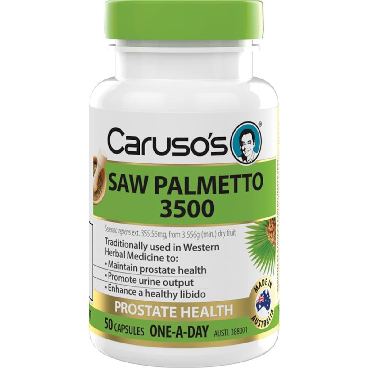 Thumbnail Carusos Saw Palmetto Prostate Health 50 Capsules