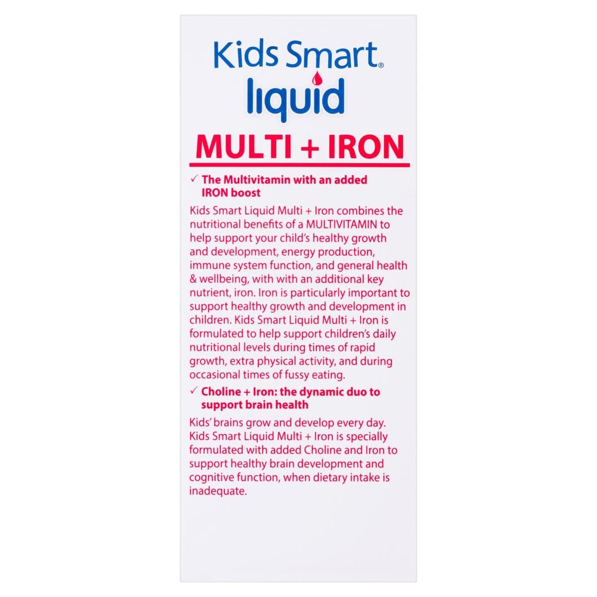 Thumbnail Nature's Way Kids Smart Liquid Multi + Iron 200ml