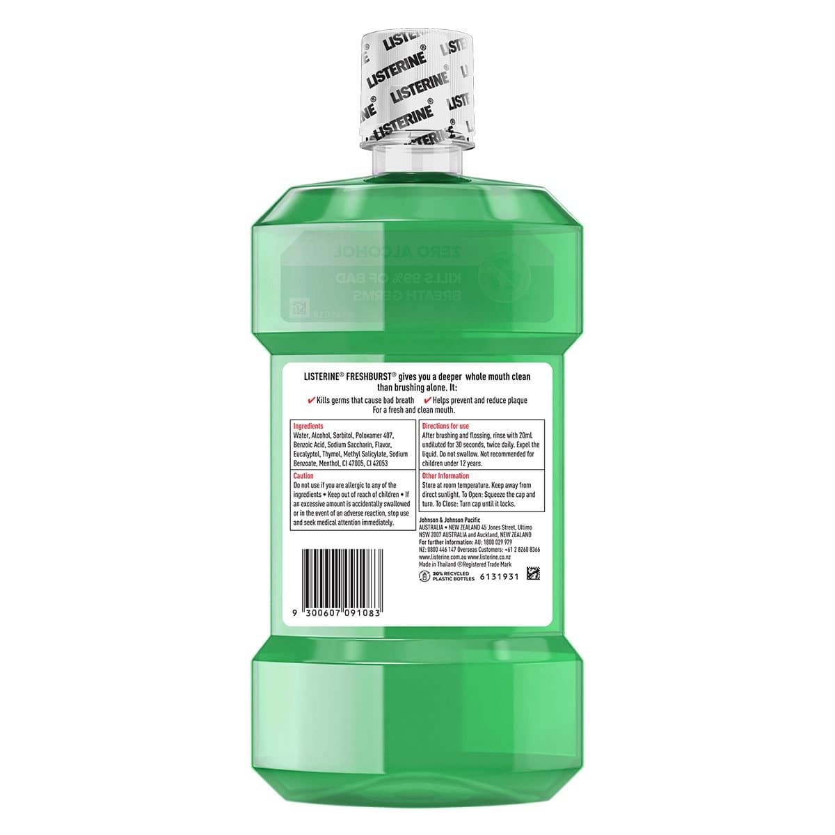 Thumbnail Listerine FreshBurst Antibacterial Mouthwash 750ml