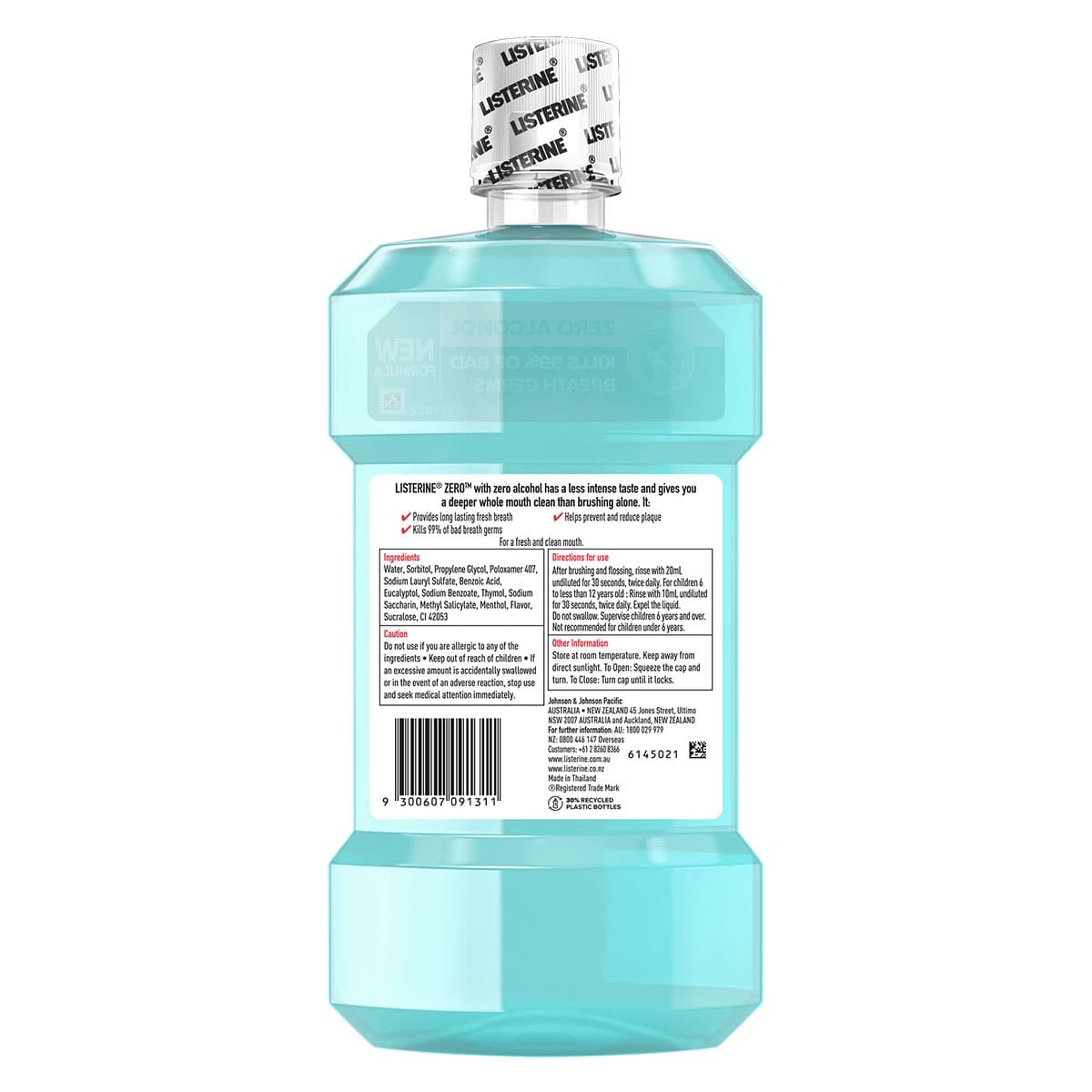 Thumbnail Listerine Zero Alcohol Antibacterial Mouthwash 750ml