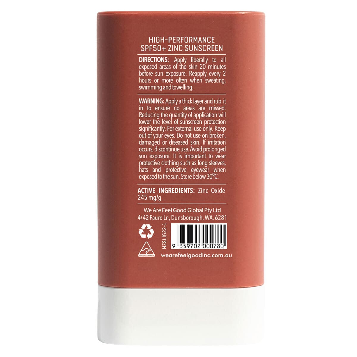 Thumbnail We Are Feel Good Inc. Mineral Zinc Stick SPF50+ Light Tint 22g