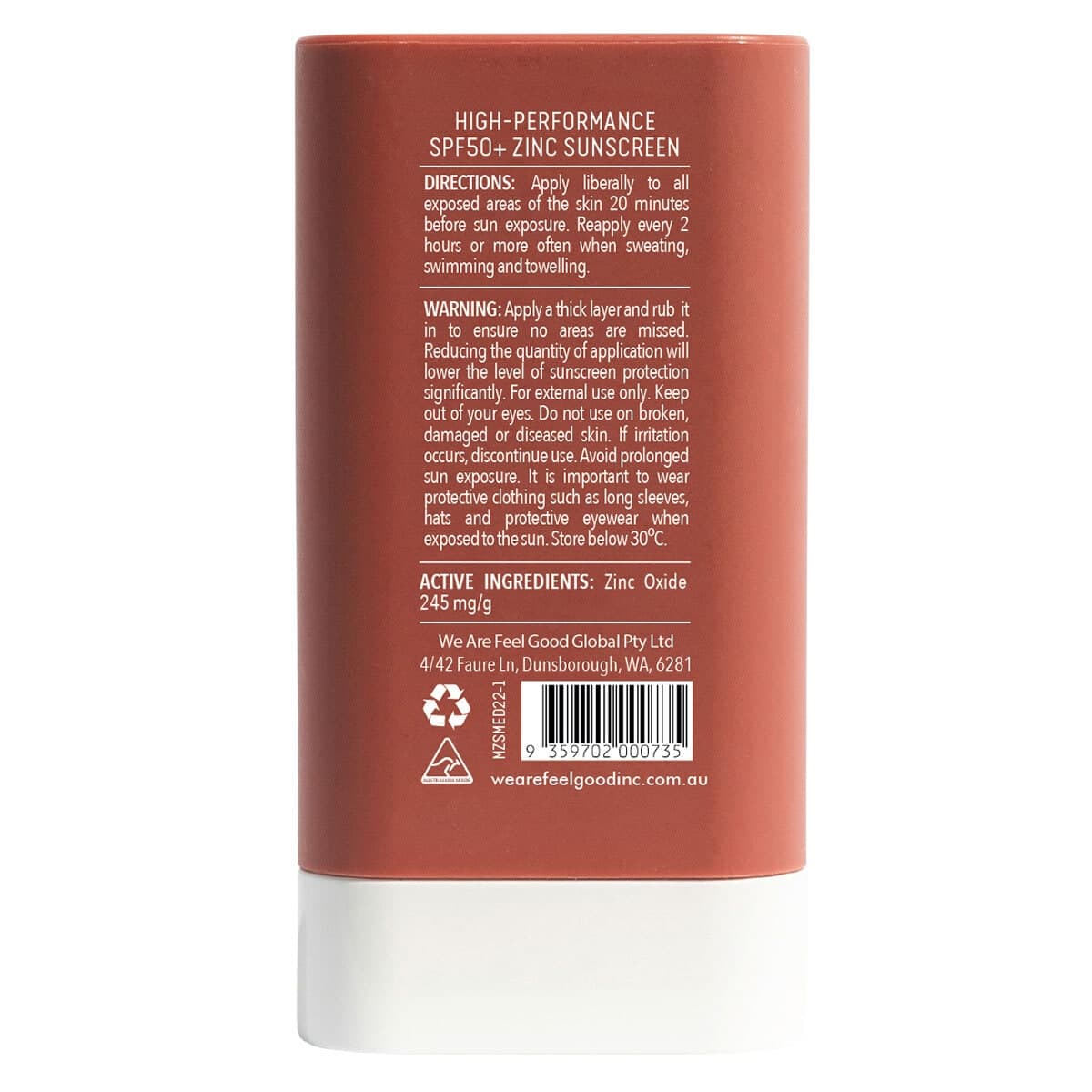 Thumbnail We Are Feel Good Inc. Mineral Zinc Stick SPF50+ Medium Tint 22g